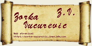 Zorka Vučurević vizit kartica